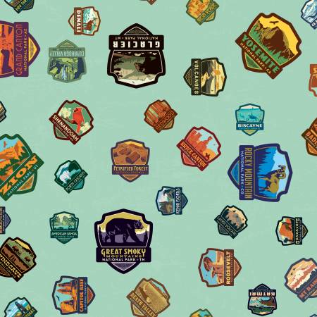 National Parks Patches Sea Green