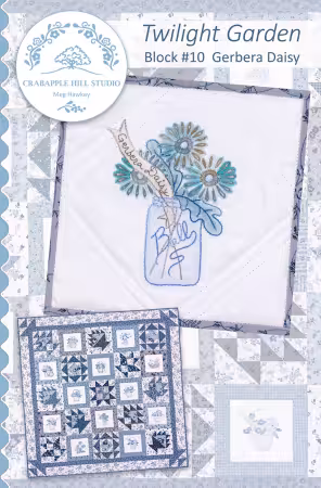 Twilight Garden Block of the Month Block 10 Gerbera Daisy