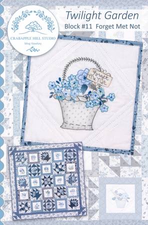 Twilight Garden Block of the Month Block 11 Forget Me Not