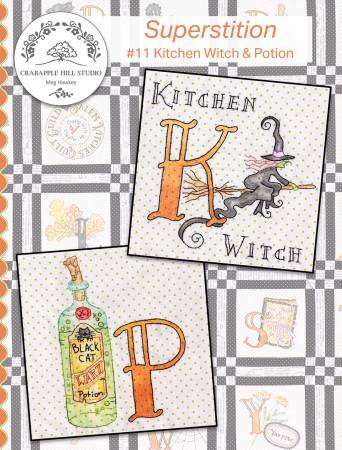 Superstition - Lucky 13 Block of the Month 11 Kitchen Witch & Potion