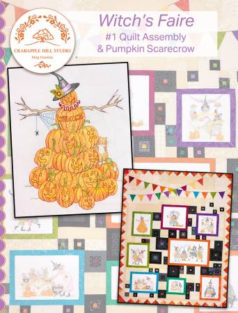 Witch's Faire Block of the Month 1 Quilt Assembly & Pumpkin Scarecrow