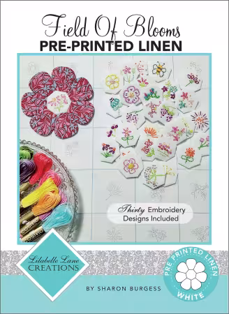 Field Of Blooms Linen Panel White