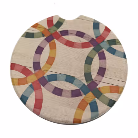 Double Wedding Ring Car Coaster