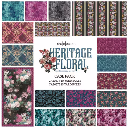 Assortment Heritage Floral, 17pcs x 10yds