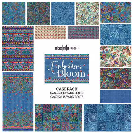 Assortment Embroidery Bloom, 17pcs x 15yds