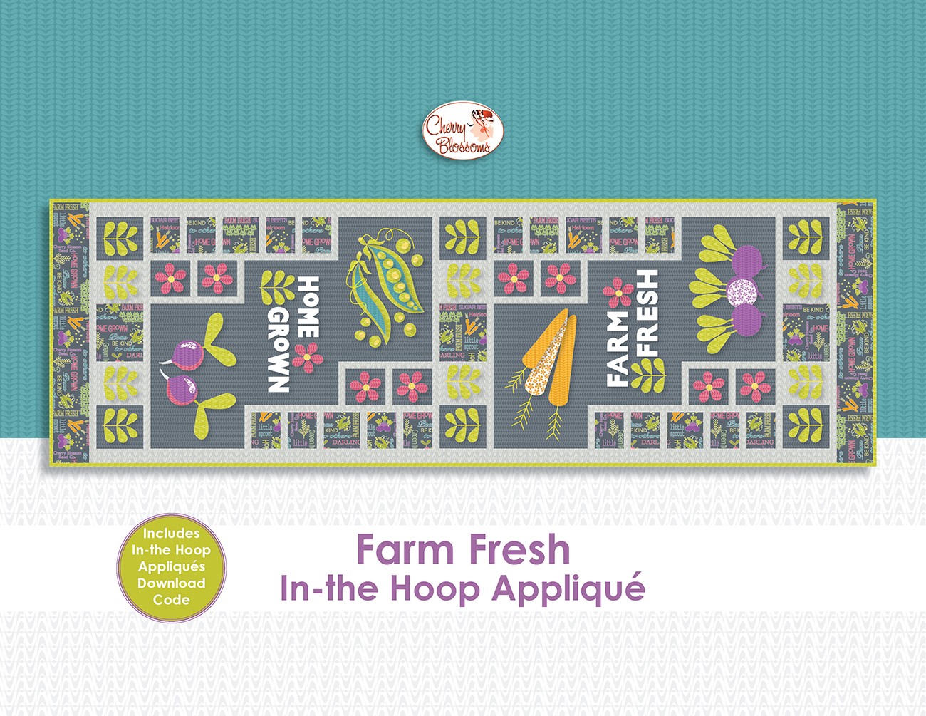 Farm Fresh Runner with In-the-Hoop Applique