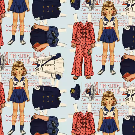 Sew America Navy Scout Paper Doll Blue