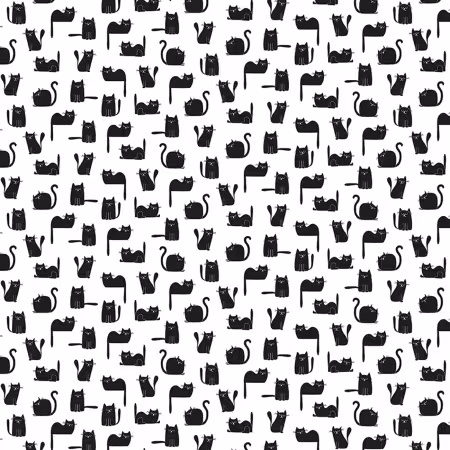 White Tossed Black Cats