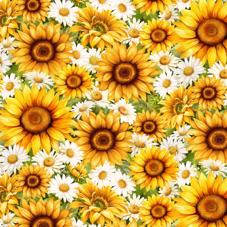 Sunflower Packed Daisies & Sunflowers
