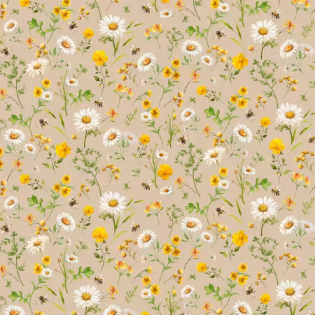 Tan Tossed Daisies