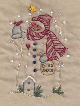 Birdseed Snowman Tea Dye
