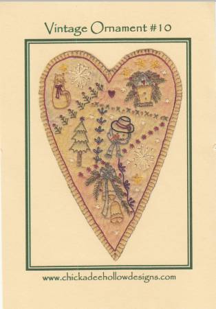 Vintage Christmas Ornament Prim Heart