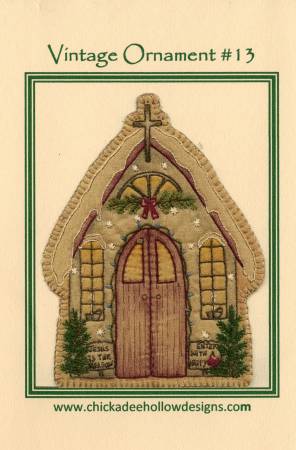 Vintage Christmas Ornament Church