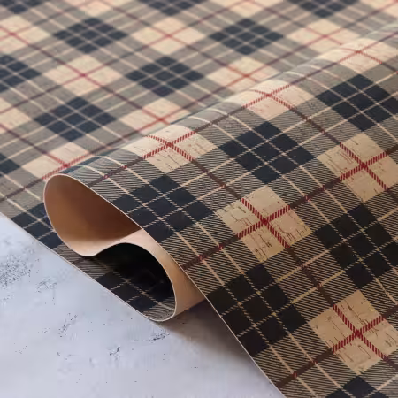 Designer Plaid Cork 5yd