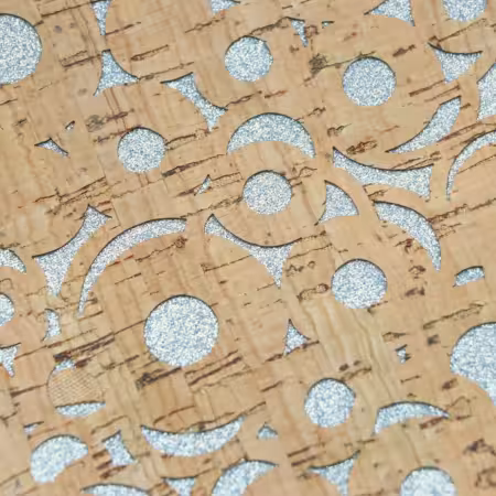 Silver Glitter Backed Cheery Os Pro Lite Cork 5 yards