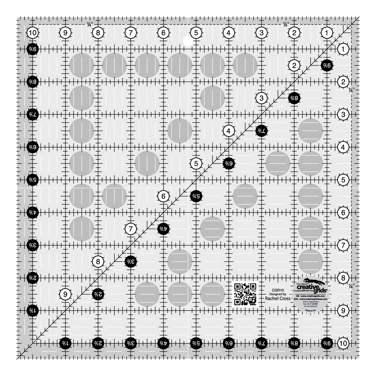 Creative Grids Quilt Ruler 10 1 2 By Cross Rachel