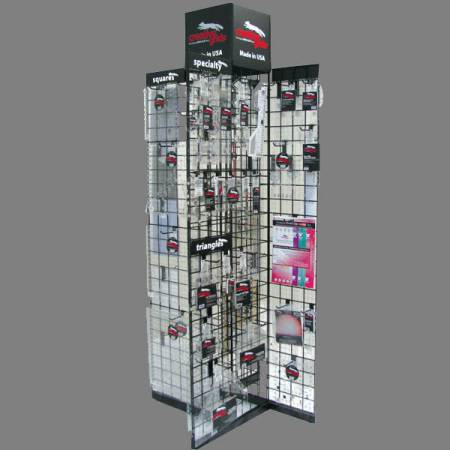 Creative Grids 4-Sided 2ft x 6ft Black Grid Display Rack