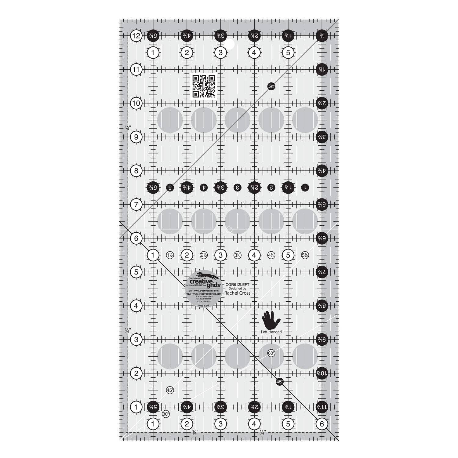 Creative Grids Quilt Ruler 1in x 12in 