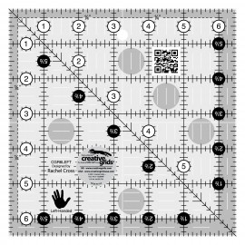 Creative Grids LEFT Handed Quilt Ruler 6.5 x 12.5 inch CGR612LEFT  743285002849 Rulers & Templates