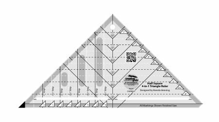 Creative Grids Half-Square 4-in-1 Triangle Quilt Ruler