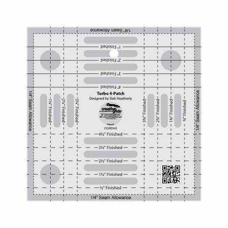 Creative Grids Turbo 4-Patch Template Quilt Ruler