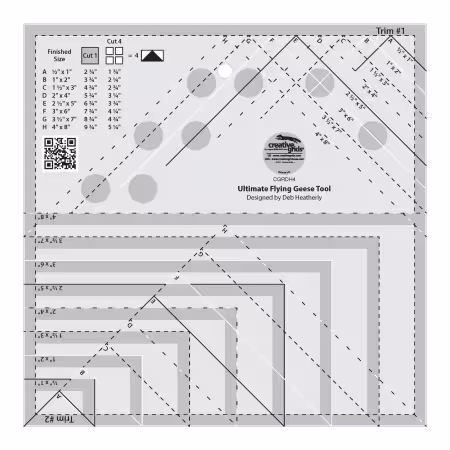 Creative Grids Quilt Ruler Ultimate Flying Geese Tool