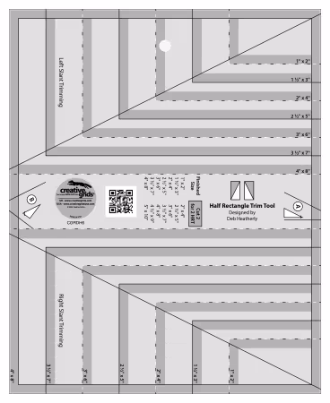Creative Grids Quilt Ruler Half Rectangle Trim Tool