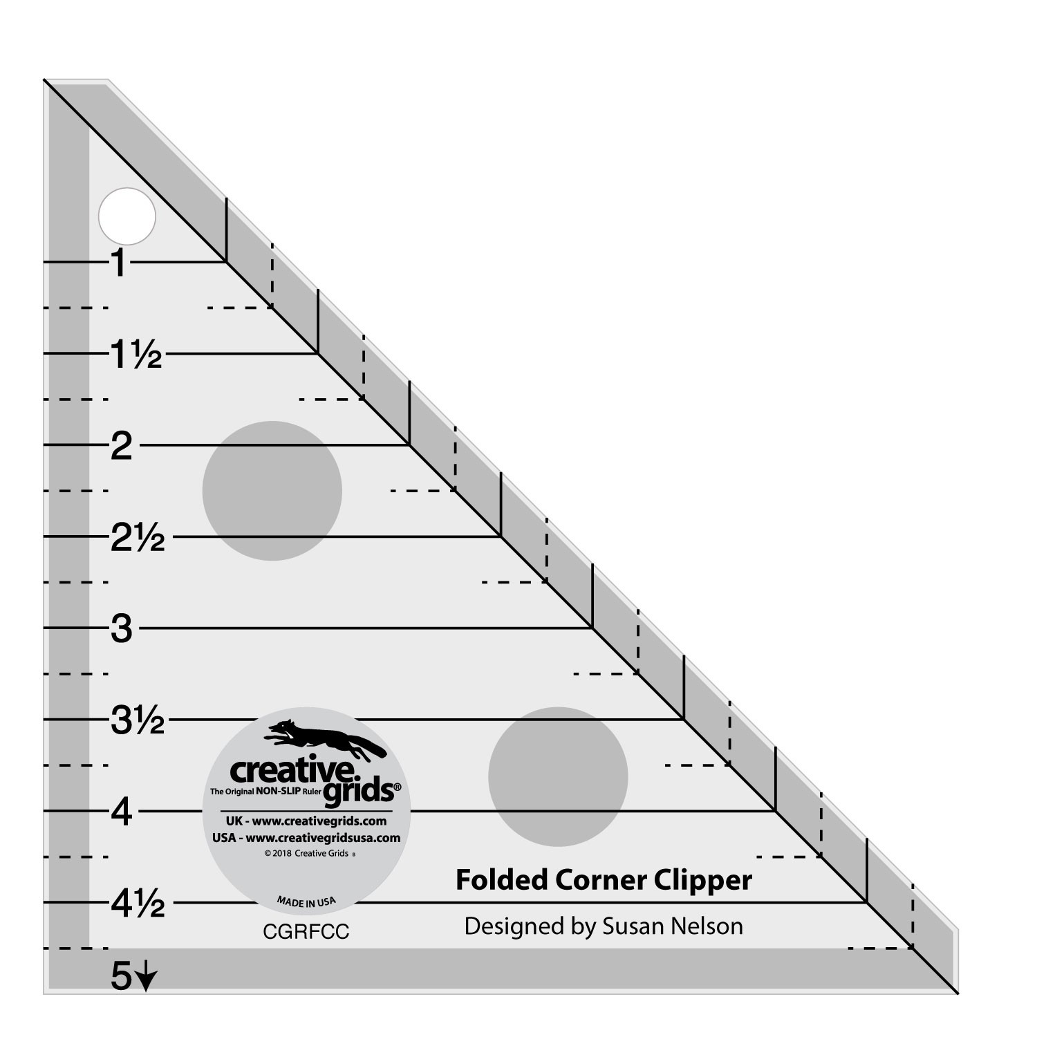 Creative Grids Curved Corner Cutter Quilt Ruler