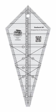 Creative Grids Starburst 30 Degree Triangle Quilt 9-1/2in Ruler