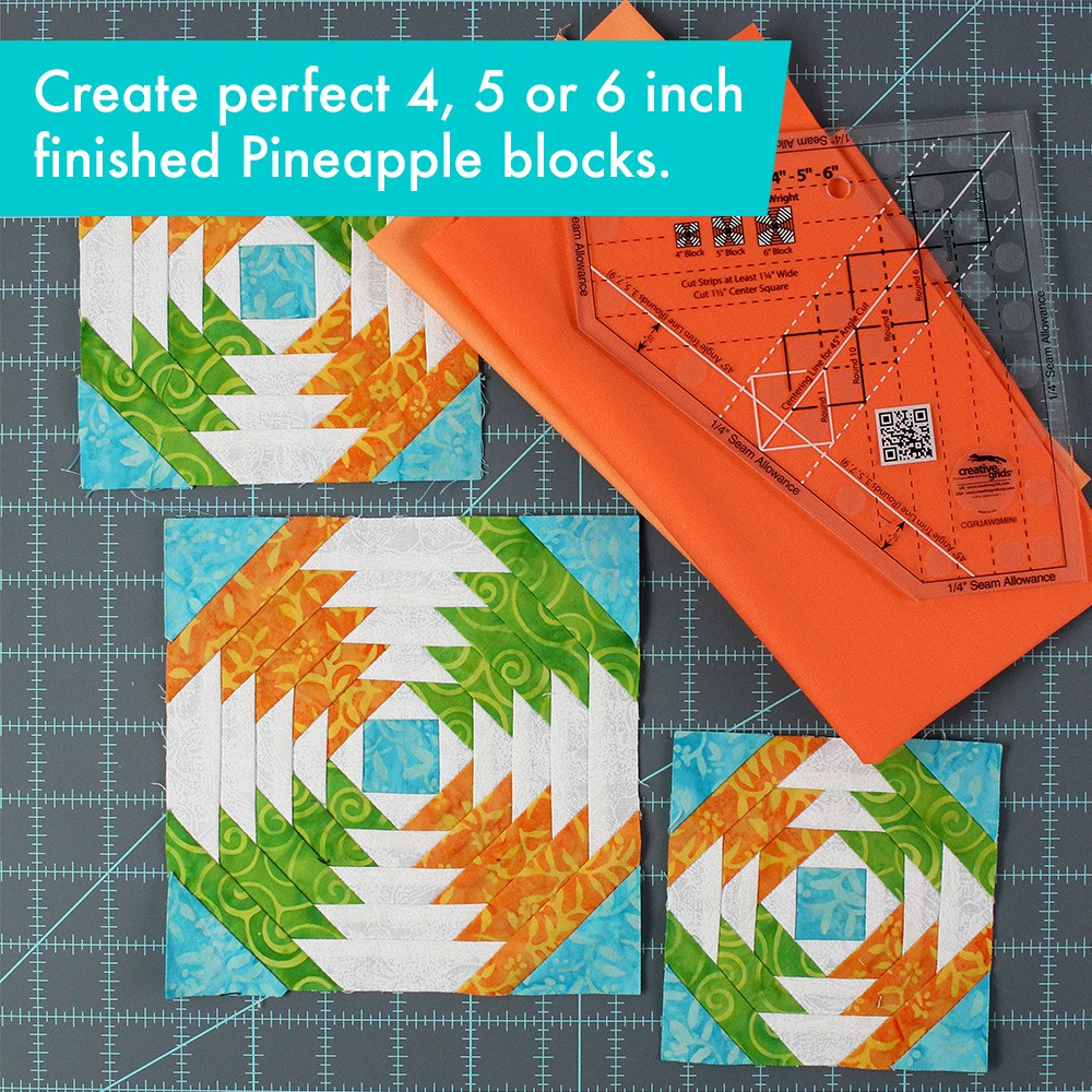 Creative Grids Pineapple Trim Tool Mini Quilt Ruler By Wright, Jean Ann