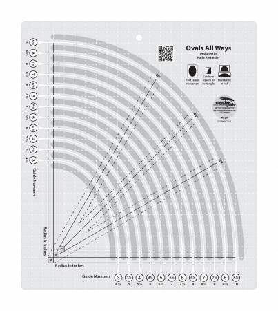 Creative Grids Ovals All Ways Quilt Ruler