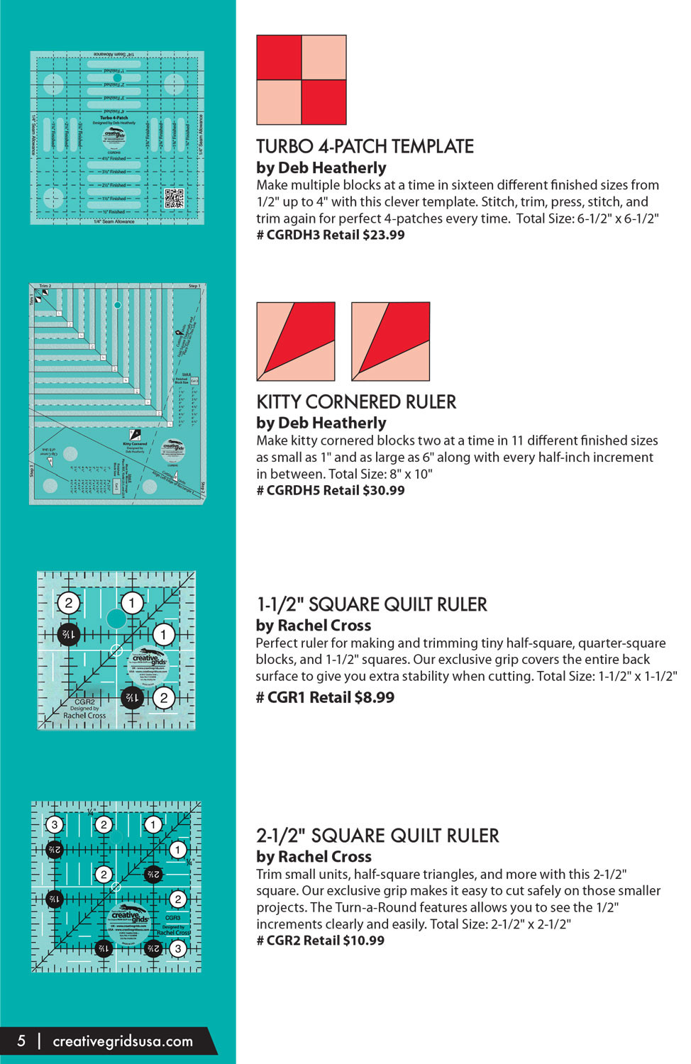 Creative Grids Rulers LOVE Minis Catalog