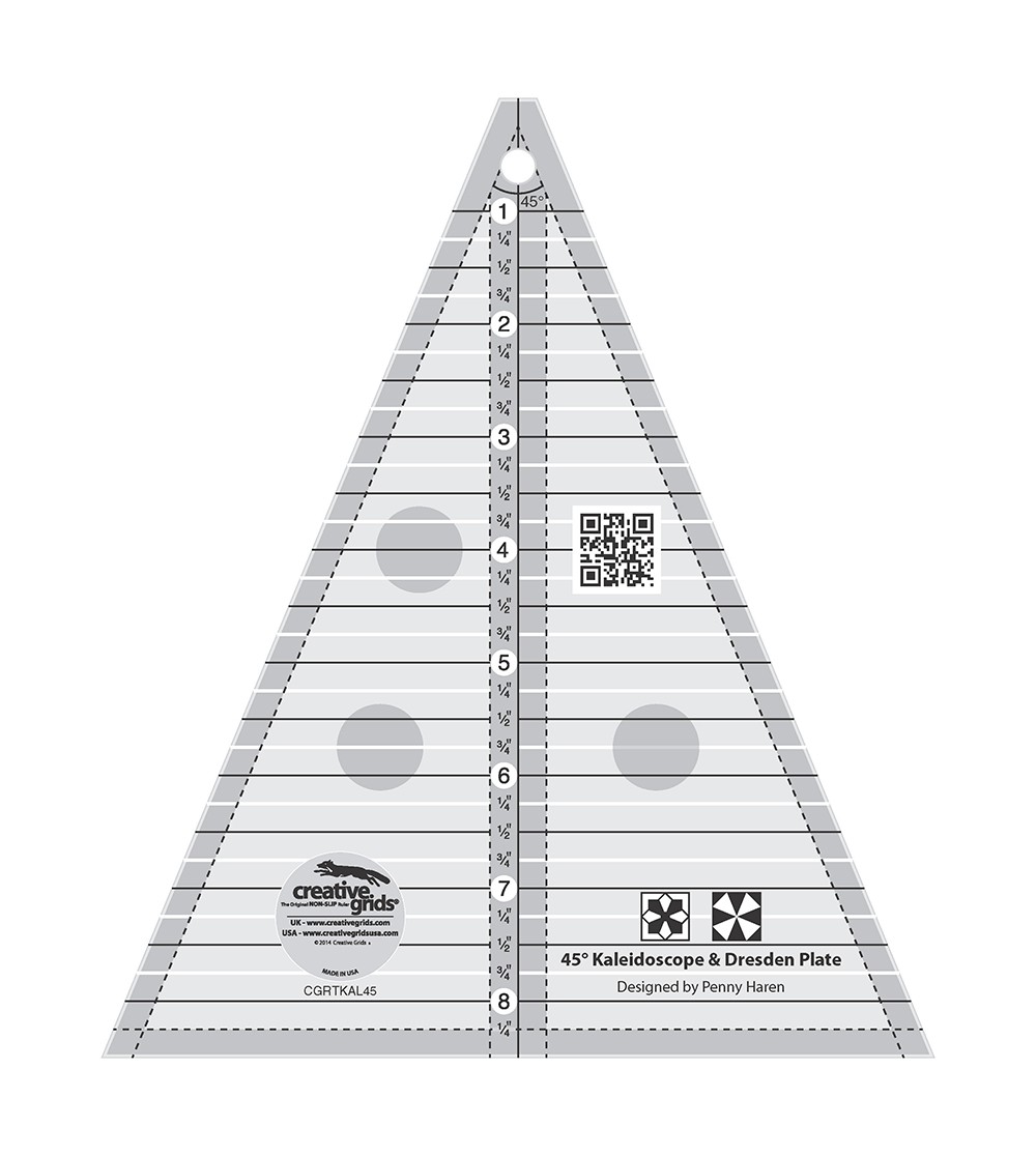 Creative Grids 120 Degree Triangle Quilt Ruler 6-1/2in x 21-1/2in - CGR120R
