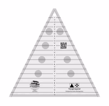 Creative Grids Quilt Ruler Triangle Squared Ruler 9-1/2in Triangle
