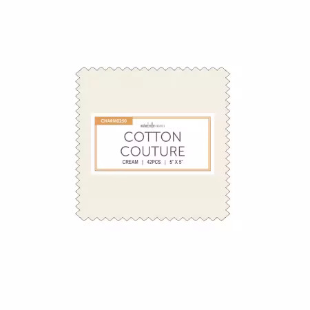 5in Squares, Cotton Couture, Cream, 40pcs/bundle