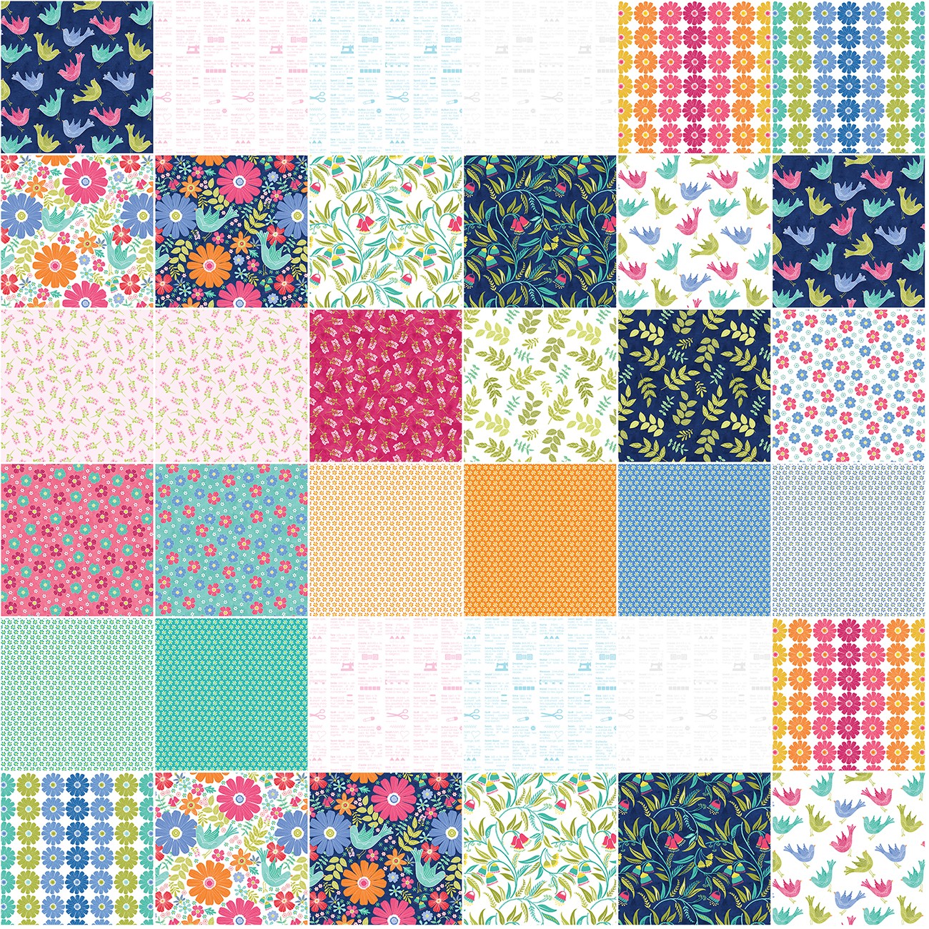 10in Squares Chalk Garden, 42pcs/bundle By Guidry, Cherry