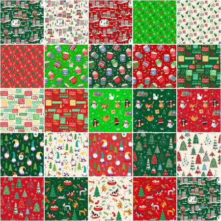 10in Squares Christmas Miniatures 2, 42pcs, 3 bundles/pack