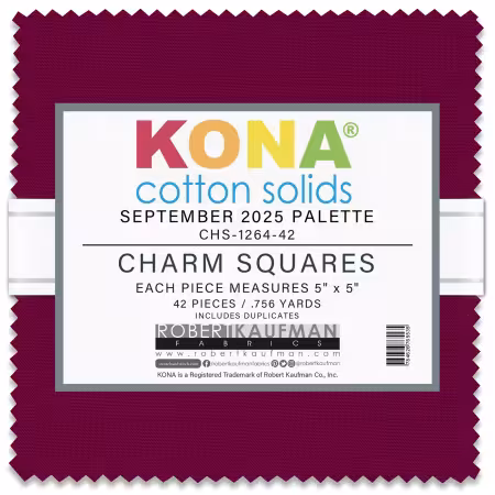 5in Squares Kona Cotton 42pcs/bundle