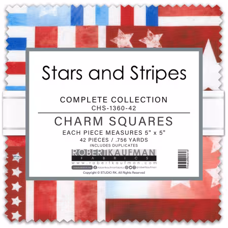 5In Squares Stars And Stripes 42Pcs/Bundle