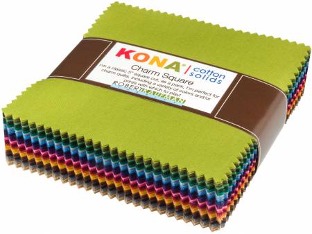 5in Squares Kona Cotton Solids Dusty Colorstory 101pcs