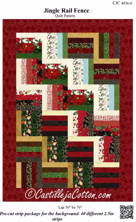 Jingle Rail Fence Quilt Pattern