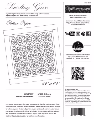 Swirling Geese Foundation Paper Packs