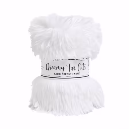 White Lc Dreamy Fur 1 Yard Cuts 58/60