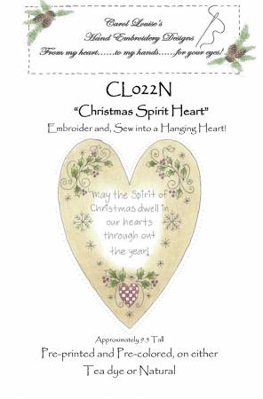 Christmas Spirit Heart - Natural