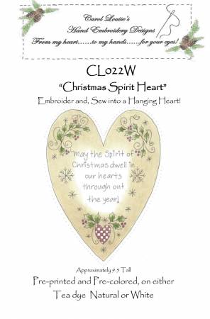 Christmas Spirit Heart - White