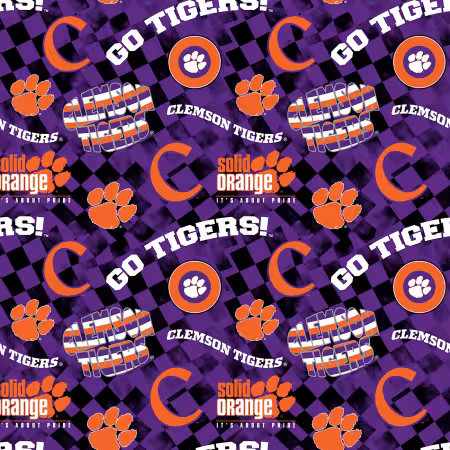 Clemson Check allover-Cotton
