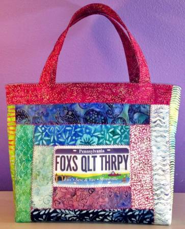 Fabric License Plate Tote