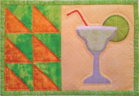 Scrappy Happy Hour Mug Rug