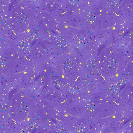 Purple Utopia Small Metallic Paint Splatters