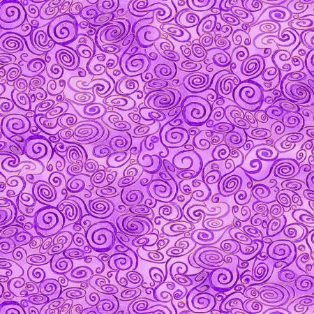 Purple Swirly Scrolls Metallic Blender